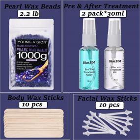 img 3 attached to 💎 YOUNG VISION Pearl Hard Wax Beads 1000g - Painless Hair Removal at Home