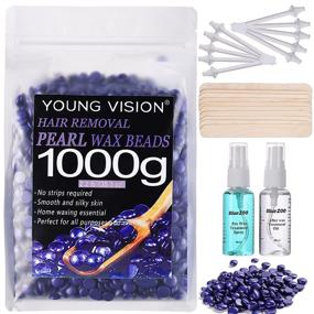 img 4 attached to 💎 YOUNG VISION Pearl Hard Wax Beads 1000g - Painless Hair Removal at Home