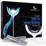 🦷 enhanced california teeth whitening kit: bright smart home solution with 16x led light mouthpiece, 4 gel pens, portable case, dental shade guide – smartphone & usb compatible logo