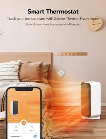 img 3 attached to 🔥 Govee Electric Space Heater, 1500W Smart Space Heater with Thermostat, WiFi and Bluetooth App Control, Compatible with Alexa and Google Assistant, Ceramic Heater for Bedroom, Indoors, Office, and Living Room