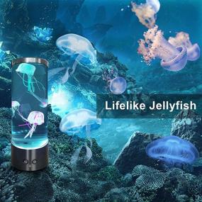 img 2 attached to 🌌 Round LED Jellyfish Lava Lamp - Color Changing Mood Light, Remote-Controlled Jellyfish Aquarium Lamp for Home Office Table Room Decor - Ideal Gifts for Kids and Adults