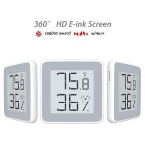 img 3 attached to 🌡️ Humidy Humidity Thermometer, 360° HD E-Ink Screen Indoor Humidity Gauge High Precision Guitar Room Bedroom Monitor