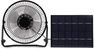 🌞 black 8 inch mini portable usb solar panel powered fan for outdoor home travelling camping chicken house car ventilation system, cooling ventilation logo