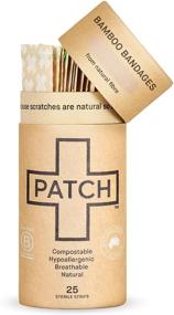 img 4 attached to PATCH Bamboo Bandages - Eco-Friendly & Hypoallergenic Wound Care for 🌱 Sensitive Skin (25ct) - Compostable, Biodegradable, Latex Free, Plastic Free, Zero Waste, Natural