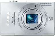 📷 canon powershot elph 520 hs 10.1 mp cmos digital camera: 12x optical zoom, 28mm wide-angle lens, 1080p full hd video recording in silver logo