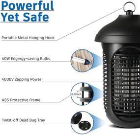img 3 attached to Cutting-Edge Electric Bug Zapper: Powerful 4000V, 40W Indoor Insect Killer with Waterproof UV Lamp Trap and Bug Repellent - Ideal for Indoor & Outdoor Use!