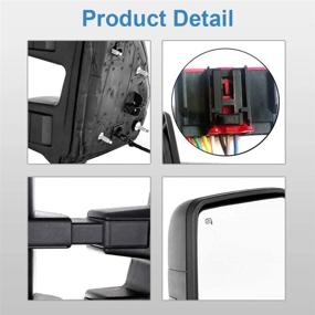 img 1 attached to 🔍 ECCPP Tow Mirrors for 2008-2016 Ford F250-F550 Super Duty: Power Control, Heated, Turn Signal (Pair)