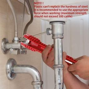 img 1 attached to 🚰 Faucet and Sink Installer: Multi-purpose Wrench with Washers and Thread Seal Tape - Perfect for Toilet Bowl, Sink, Bathroom, Kitchen Plumbing