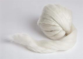 img 3 attached to 🐑 8 OZ Corriedale Wool Roving - 100% Natural Fiber for Needle Felting and Spinning - Clean, Undyed, 29.5 Micron - Ideal Core Wool