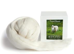 img 2 attached to 🐑 8 OZ Corriedale Wool Roving - 100% Natural Fiber for Needle Felting and Spinning - Clean, Undyed, 29.5 Micron - Ideal Core Wool