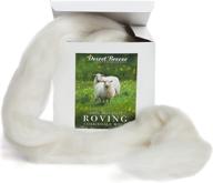 🐑 8 oz corriedale wool roving - 100% natural fiber for needle felting and spinning - clean, undyed, 29.5 micron - ideal core wool logo