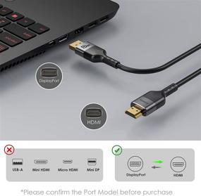 img 2 attached to 🔌 6Ft Industrial Electrical DisplayPort Cable - UniDirectional Compatible & More