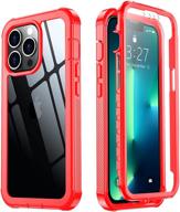 📱 red2fire iphone 13 pro max case with built-in screen protector - 360° full body protection, lightweight & slim, shockproof clear phone case for iphone 13 pro max 6.7 inch logo