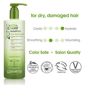 img 3 attached to 💦 GIOVANNI 2chic Ultra-Moist Shampoo - Hydrating Aloe Vera & Shea Butter Formula, Sulfate-Free, 24 Oz