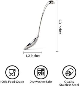 img 3 attached to 🍴 OTOTO Sweet Nessie Sugar Spoon - Stainless Steel Tea Spoons - 100% Food Grade & Dishwasher Safe - Silver Spoons for Tea & Coffee - Small Spoons