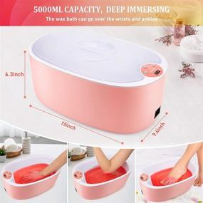 img 3 attached to 🔥 Digital Paraffin Wax Bath for Hands and Feet, Adjustable Heat Paraffin Wax Machine, 2 Modes with Large 5L Capacity for Men and Women, 3lb Paraffin Wax Included - Pink