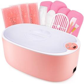 img 4 attached to 🔥 Digital Paraffin Wax Bath for Hands and Feet, Adjustable Heat Paraffin Wax Machine, 2 Modes with Large 5L Capacity for Men and Women, 3lb Paraffin Wax Included - Pink