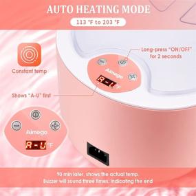 img 1 attached to 🔥 Digital Paraffin Wax Bath for Hands and Feet, Adjustable Heat Paraffin Wax Machine, 2 Modes with Large 5L Capacity for Men and Women, 3lb Paraffin Wax Included - Pink