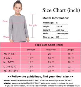 img 1 attached to MANCYFIT Girls' Fleece Lined Thermal 👧 Tops - Long Sleeve Baselayer Undershirts for Winter