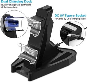 img 1 attached to 🎮 DLseego PS5 Controller Charger: Fast USB Charging Docking Station Stand for Playstation 5 - Black