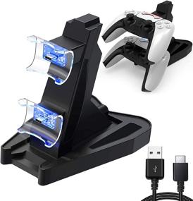 img 4 attached to 🎮 DLseego PS5 Controller Charger: Fast USB Charging Docking Station Stand for Playstation 5 - Black