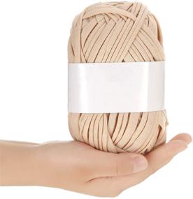 img 2 attached to 🧶 Premium Nuanchu T-Shirt Yarn: Versatile Craft Knitting Yarn, 121.4 Yards/ 111 Meters Long for DIY Bags, Blankets, and Cushions