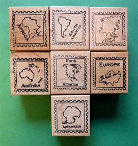 img 1 attached to Continent Passport Rubber Stamp Frames