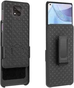 img 3 attached to 📱 Fingic Motorola Moto G Power (2021) Case with Belt Clip Holster - Rugged Protective Cover in Black