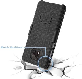 img 2 attached to 📱 Fingic Motorola Moto G Power (2021) Case with Belt Clip Holster - Rugged Protective Cover in Black