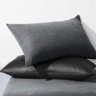 🌿 coisini bamboo pillowcases: organic silky softness for cooling comfort - set of 2, dark grey, standard size 20x26 inches logo