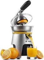 🍊 eurolux die cast stainless steel electric citrus juicer squeezer with 300 watts of power and pulp control – perfect for oranges, lemons, and grapefruits logo