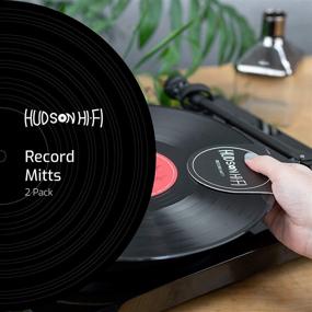 img 3 attached to 🎵 Hudson Hi-Fi трехпаковый рекорд-митт: идеальный антистатический чистящий и обрабатывающий инструмент для проигрывателей пластинок - безопасное и легкое обращение с ЛП, предотвращение загрязнения пальцев.