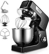 🍰 ostba stand mixer: 8-speed 550w tilt-head electric food kitchen mixer with 5.5qt stainless steel bowl, dough hook, whisk & more - handfree baking in black логотип