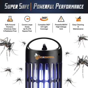 img 3 attached to 🪰 BugAZappa Bug Zapper Lantern: Ultimate Electric Bug, Fly & Mosquito Killer for Indoor & Outdoor Use