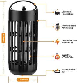 img 1 attached to 🪰 BugAZappa Bug Zapper Lantern: Ultimate Electric Bug, Fly & Mosquito Killer for Indoor & Outdoor Use