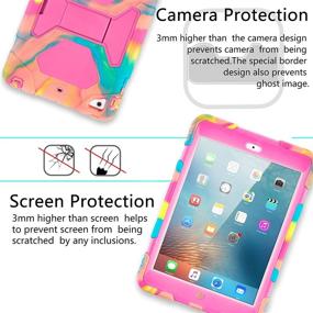 img 1 attached to 🍦 Durable iPad Mini Case - Shockproof Drop Resistance for iPad Mini 1, 2, and 3 (Ice Cream/Rose)