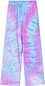 img 3 attached to Girls' Casual Drawstring Lounge Pocket Pants & Capris - Comfy Clothing for Girls