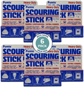 img 4 attached to 🧽 U.S. Pumice 1001 Pumie Scouring Stick, Heavy Duty, HDW, Stain Remover, Hard Water Rings, Rust and Paint, Carbon Buildups, (6 Pack)