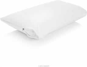 img 3 attached to 🌊 Waterproof Pillow Protector, Vinyl-Free Cover - Linenspa Premium Smooth, Standard Size, in White