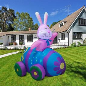 img 3 attached to 🐰 AJY 6 Feet Happy Easter Bunny Car Inflatable: Perfect Outdoor Yard Decoration!