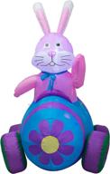 🐰 ajy 6 feet happy easter bunny car inflatable: perfect outdoor yard decoration! logo