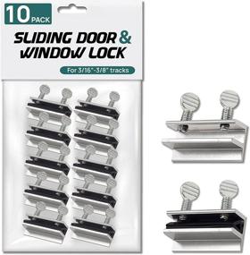 img 4 attached to Lion Locks Sliding Window and Door Locks (10 Pack), Adjustable Aluminum Security Screw Lock for 3/16-3/8” Track, Door Stopper Safety Lock, Easy Install, No-Drill Required, Requires 28-36mm Clearance for Screw Lock