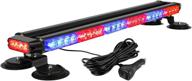 🚨 aspl 29.5" 54 led strobe light bar - double side flashing, high intensity emergency warning flash strobe light with magnetic base for safety - construction vehicles, tow trucks, pickup (red/blue) logo