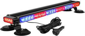 img 4 attached to 🚨 ASPL 29.5" 54 LED Strobe Light Bar - Double Side Flashing, High Intensity Emergency Warning Flash Strobe Light with Magnetic Base for Safety - Construction Vehicles, Tow Trucks, Pickup (Red/Blue)