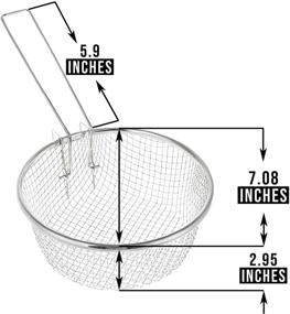 img 1 attached to 🍟 7 Inch Round Stainless Mesh Basket with Handle - French Fryer Baskets for Deep Frying and Straining Fries