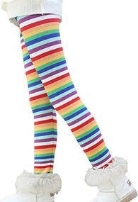 img 4 attached to 🌈 Csbks Colorful Rhombus Fleece Leggings: Vibrant Girls' Clothing Essential