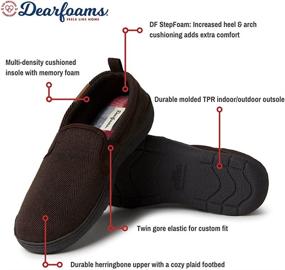 img 2 attached to Herringbone Closed Slipper Blazer Men's Shoes by Dearfoams