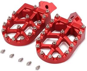 img 4 attached to JFG RACING CNC Red Foot Pegs Footpegs Foot Rests Foot Pedals For For XR50R XR70R XR80R XR100R 2000 2001 2002 2003 2004 2005