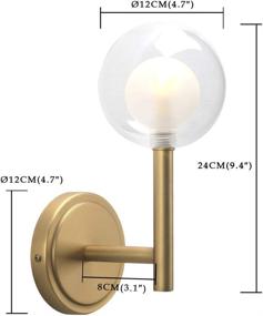 img 3 attached to 🛠️ Phansthy Set of 2 Industrial Wall Sconce Lighting: Double Globe Glass Vintage Bathroom Vanity Light Fixtures – Modern Wall Lamps in Antique Bronze