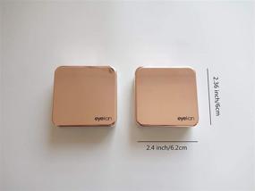 img 3 attached to 🌹 Компактный набор для хранения контактных линз "Розовое золото" с зеркалом - набор из 2 штук, идеально подходит для ежедневного использования и на улице.